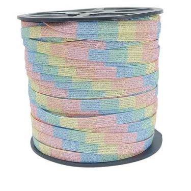 Imagem de Elástico Especial Chato 7mm Várias Cores Encadernação ElasticoEspecial