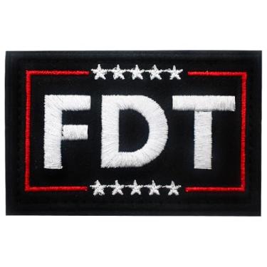 Imagem de FDT Adesivo de gancho e laço militar bordado aplique de adesivos engraçados para chapéus, camisas, mochilas, coletes, jeans (FDT)