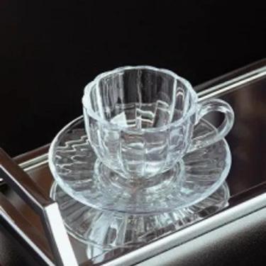 Imagem de Conjunto 6 Xícaras De Café De Vidro Com Pires Petala 100ml - Wolff