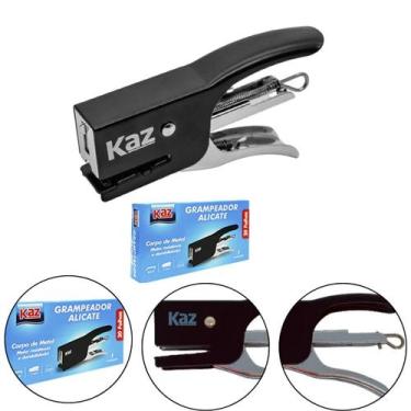 Imagem de Grampeador Alicate 20 Folhas De Metal 11CM KZ9326 24/6 Preto - Kaz