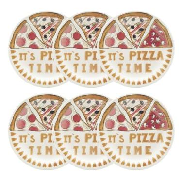 Imagem de Jogo De 6 Pratos Rasos 26 Cm Oxford Pizza Time