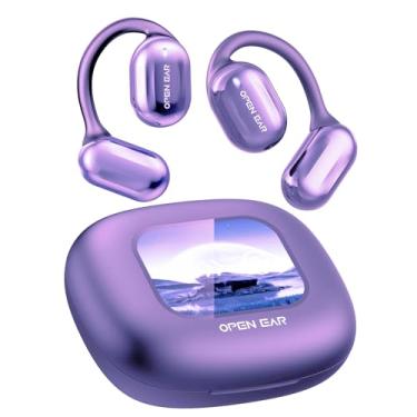 Imagem de Fone de Ouvido intra-auricula Esportivo Sem Fio Bluetooth com Caso de Carregamento TWS Estéreo com cancelamento de ruído XT62- Roxo