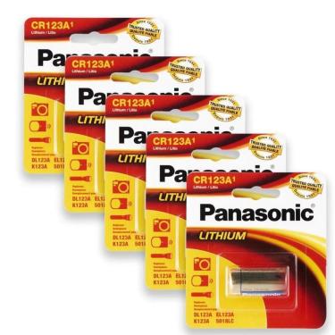 Imagem de Cr123A 3V Panasonic Photo Power Câmeras Digital C/5 Pilha
