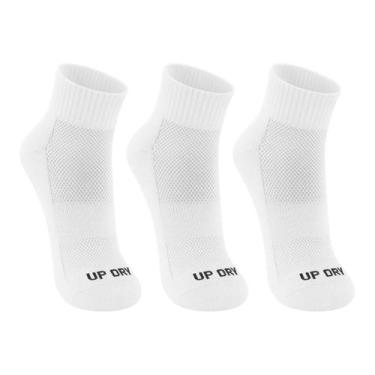 Imagem de Kit 3 Pares Meia Esportiva Up Dry Anti Bolha Cano Médio Corrida Bike C
