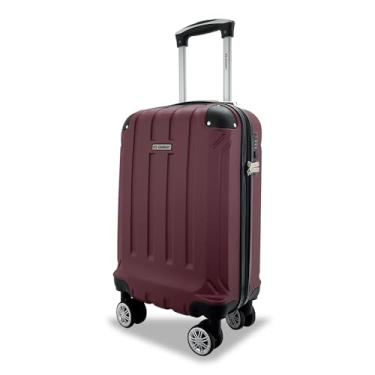 Imagem de Mala de Viagem Bordo 8kg Rígida ANAC Regulamentada Avião Medidas Aceitas Voos Rodinhas 360° (Cereja A5MB)