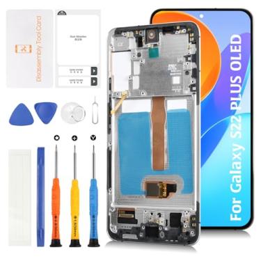 Imagem de Olivechard S22 Plus 5G OLED [16.6 cm não OEM 16.8 cm] Display LCD + moldura branca para Samsung Galaxy S22+ SM-S906U S906W S906B Tela LCD Substituição Touch Digitalizador Kit de montagem