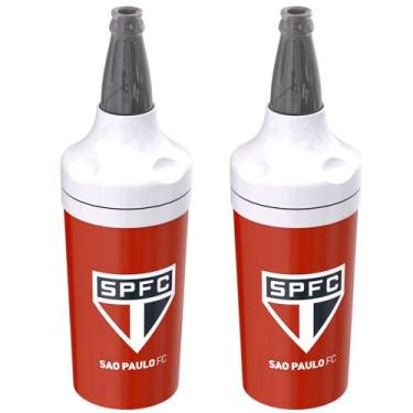 Imagem de 2 Porta Garrafas Camisinha 600ml Mantém Cerveja Gelada São Paulo Ofici