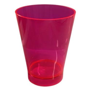 Imagem de Kit 120 Copos Acrílico 200ml Rubizinho – Ideais para Aniversários e Eventos (Rosa Neon)