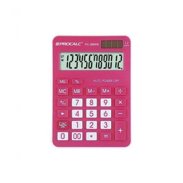 Imagem de Calculadora De Mesa Procalc Pc286 Pk 12 Digitos Pink