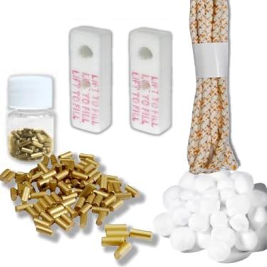 Imagem de Kit de reparo de acessórios universais para isqueiro - kit de consumo completo com pederneira 5A, ferramentas de desmontagem, almofada de feltro, algodão, pavio mais leve