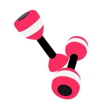 Imagem de rockible 2x Halteres aquáticos para exercícios de piscina, aeróbica, fitness, halteres de EVA Sports, exercícios aquáticos para atividades de natação, Vermelho