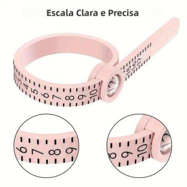 Imagem de Medidor De Anel Com Lupa, Régua De Anel De Plástico, Ferramenta De Dim