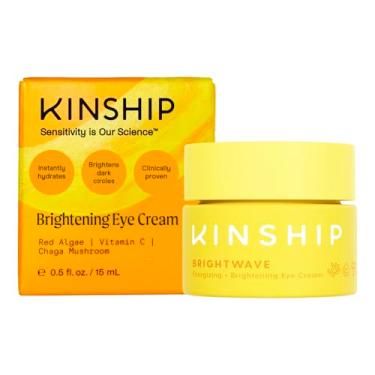 Imagem de Kinship Brightwave Creme clareador para olhos com vitamina C | Tratamento sob os olhos para olheiras | Diminui linhas finas | Creme hidratante para os olhos com antioxidantes | Sem fragrância (14 g)