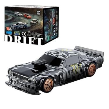 Imagem de XMBRICDIYY Carro De Drift Rc, Modelo 1/43 Com Kit Luzes, Pronto Para Corrida Alta Velocidade Em Mini Controle Remoto Adultos (Versão Rtr/Preto E Branco)