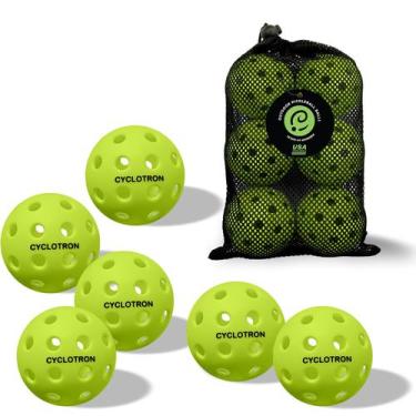 Imagem de Pacote com 6 bolas de ciclotron Pickleball Premium aprovado pela USAP 