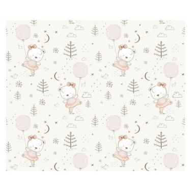 Imagem de Papel de Parede Adesivo Infantil Ursinhas Balão Bebe Quarto - 591pcm -