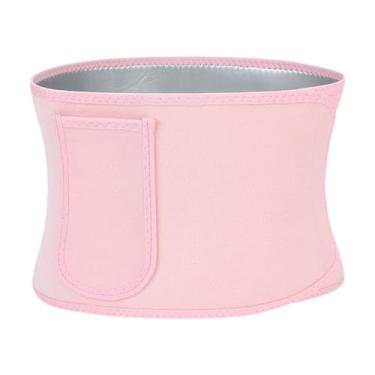 Imagem de KiBcsLic Cinta abdominal para modelar a cintura, aumenta a estabilidade do core, cinto de suor para exercícios, cinto abdominal para corrida e academia, Rosa