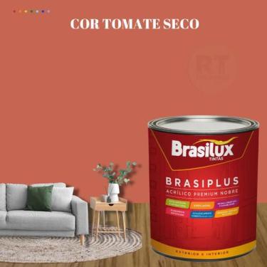 Imagem de Tinta de Parede Vermelho Rubi Brasiplus Fosca 800ml. - BRASILUX, TOMAT