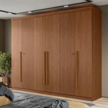 Imagem de Guarda Roupa Santos Andira Buriti 6 Pts Jatoba/Jatoba