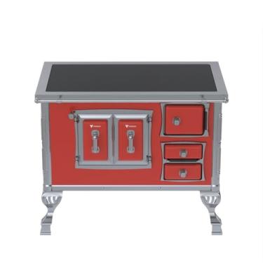 Imagem de Fogão a Lenha GII N 2 Sec Xviii Premium Vermelho Saida Esquerda