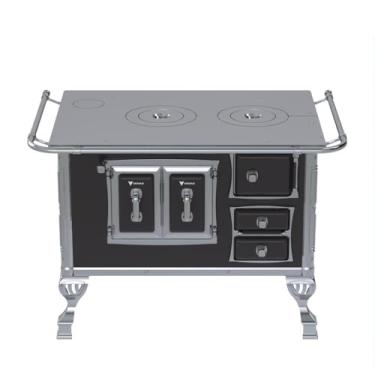 Imagem de Fogão a Lenha GII N 2 Sec Preto Sem Tampa Saida Esquerda