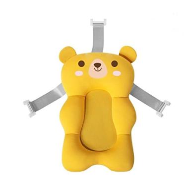 Imagem de Almofada Flutuante para Banho Bebê Bóia de Banheira com Alça - Amarelo