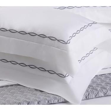 Imagem de CAPA DUVET DELICAT INFINI PRATA 100% ALGODÃO CETIM 600 FIOS QUEEN - 240X260