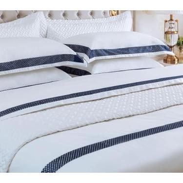 Imagem de CAPA DUVET SIRENA BARI BLU 100% ALGODÃO CETIM 400 FIOS KING - 280X260