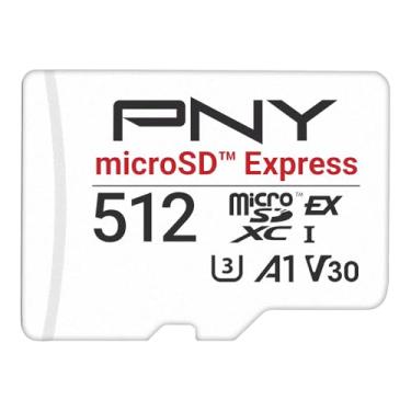 Imagem de PNY Cartão de memória flash microSD Express 512GB UHS-I U3 V30 A1 microSDXC, até 890 leituras e até 810 gravações, ideal para dispositivos compatíveis com microSD Express como Nintendo Switch 2