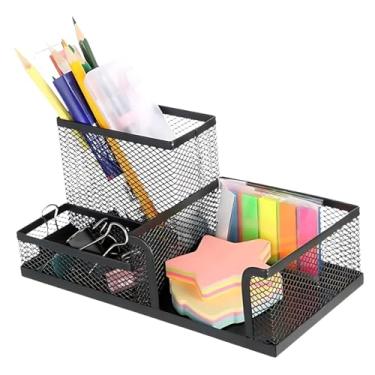 Imagem de Organizador De Mesa Aramado Porta Canetas Lápis Papel Clips Porta Escritório Estudo Quarto
