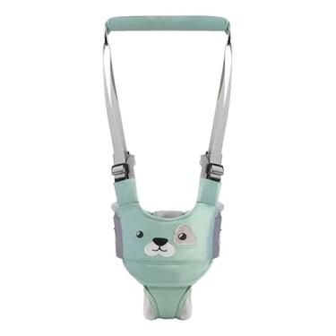 Imagem de Andador Portátil Suspenso Bebê Primeiros Passos 3 Etapas (Urso Verde)