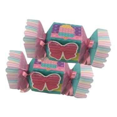 Imagem de 10 Caixa Bala Kit Festa Pop It, Kit Fidget Toy - Rosa