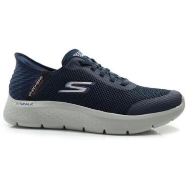 Imagem de Tênis Masculino Skechers Go Walk Flex Original, Azul, 41