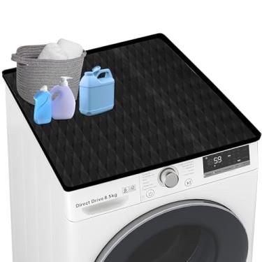 Imagem de Capas de lavadora e secadora para a parte superior, tapete protetor de silicone para secador, impermeável, resistente a arranhões, lavável, bancada de secadora para cozinha doméstica e lavanderia