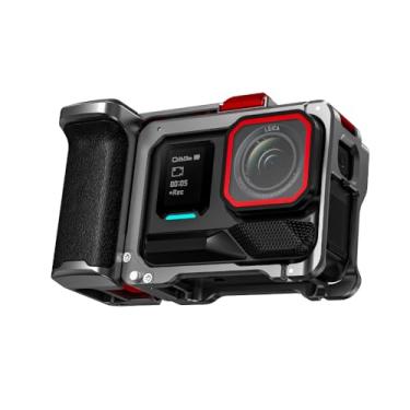 Imagem de BRDRC Kit de aderência para Insta360 Ace Pro 2 / Ace Pro (com gaiola), suporte de expansão com botão de obturador, liberação rápida, sapata fria para acessórios Insta 360 Ace Pro 2 / Ace Pro