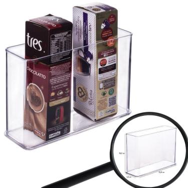 Imagem de Organizador de plástico acrílico 21,9 x 7,3 x 15,75 cm H3 Plasutil ref.15518