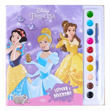 Imagem de Livro de Colorir Aquarela Disney Princesas Dcl