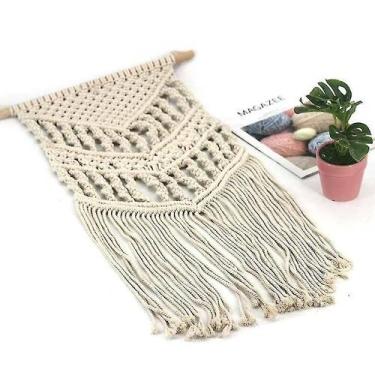 Imagem de Finials boêmio macramé pendurado na parede tecer boho tapeçaria sala d