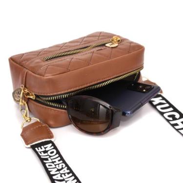 Imagem de Shoulder bag Bolsa feminina Transversal - Franca Bags, Café