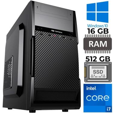 Imagem de Computador Core i7-4770, RAM 16GB DDR3, SSD NVME 512GB, GT-H81 M.2, Rede Gigabit, Gab MT-25V2BK, Fonte 200W, Windows