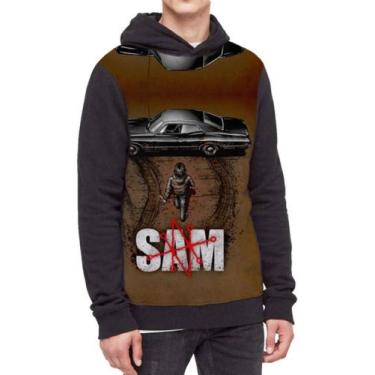 Imagem de Moletom Com Capuz Supernatural Sam Winchester Ref:252 - smoke, Preto, 
