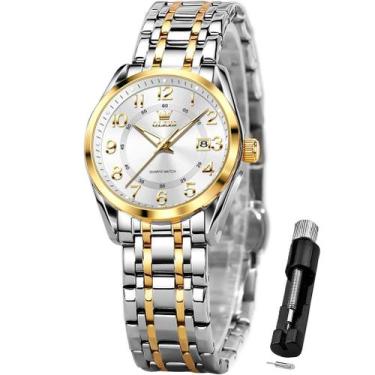 Imagem de Relógio OLEVS Classic Two Tone Waterproof para mulheres Date