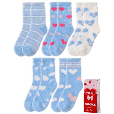 Imagem de 5 Pares de Calcetines Fuzzy Suaves y Cómodos para Invierno - Sandsuced