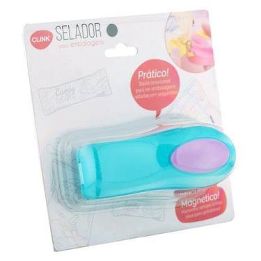 Imagem de Mini Seladora Portátil Plástico Embalagens Manual Lacre Alimentos - Út