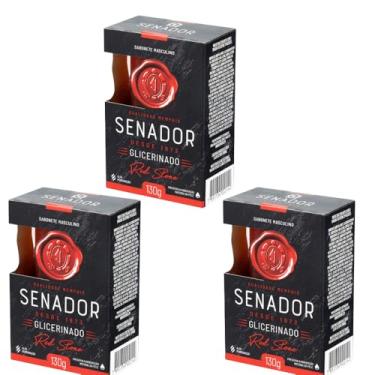 Imagem de Kit 3 Sabonete Senador Glicerinado Red Stone 130g