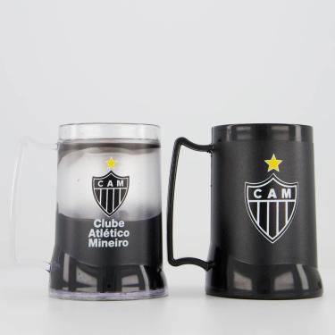 Imagem de kit com 2 Canecas em Gel Atlético Mineiro Preto-Unissex