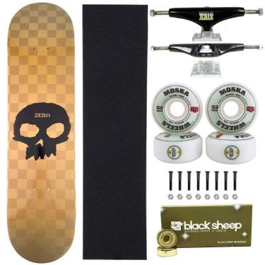 Imagem de Skate Zero Montado 8.0 Roda Moska 53d Stick 139 Abec 15 Gold-Masculino