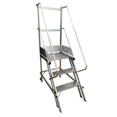 Imagem de Escada plataforma em Aluminio NR12 75CM 02 DEGRAUS ESCALEVE