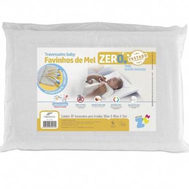 Imagem de Travesseiro Bebe Favinhos De Mel Antissufocante Fibrasca Branco