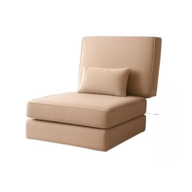 Imagem de Puff Colchonete DobráVel - Sofá, Cama De Solteiro E Pufe Com Almofada Inclusa(Bege)